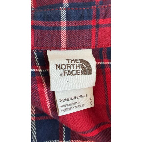 The North Face women's plaid button down 100% cotton Size Large - Picture 5 of 10